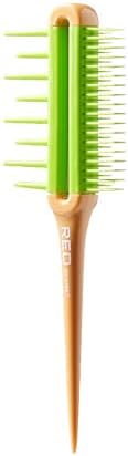 Red by Kiss Detangling Brush for Adults & Kids, Long & Wide Tooth, Mixed-Length Detangler Comb with Rat Tail for All Hair Types (Pack of 2) - Image 3