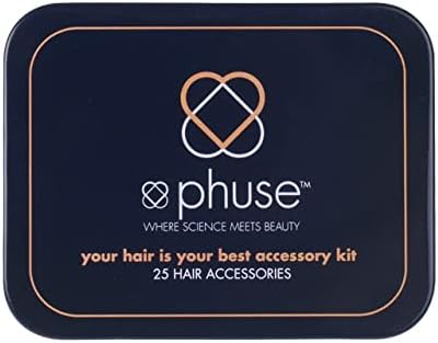 Cricket Phuse Beauty Accessory Kit, Soft Headband, 4 Hair Ties, 20 Bobby Pins, Reusable Hair Tin, Value Set, 25 PC by CricketCompany