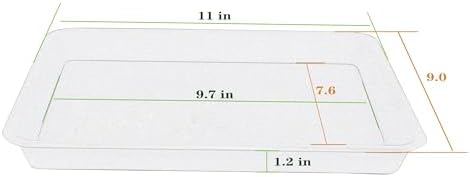 VUWEZ Plant Saucer Growing Tray, Seed Starter Tray Rectangular, Heavy Sturdy Plastic Planter Saucers Drainage Trays, Plant Drip Trays for Pots, Seed Starter Growing Pots (11 x 9 inch, 2 Pack) - Image 2