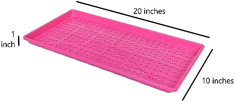 SUNPACK 10" x 20" Heavy Duty Mesh Plastic Seed Starting Tray, Magenta, 1" (Pack of 30) - Ensures Water Drainage and Aeration, Perfect for Greenhouses or Indoor Gardening - Image 4