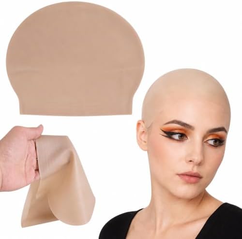 Latex Bald Cap for Adults, Realistic Nude Costume Cap by Unknown