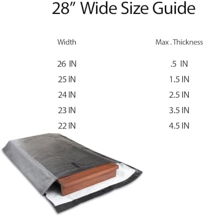 LAMINET Premium Heavy Duty Table Leaf Storage Bag Water, Scratch Resistant. Extra Thick Waterproof Exterior Heavy Duty Flannel Backing. Store Your Table Leaves Safely. Holds Leaves up to 26" Wide. - Image 3