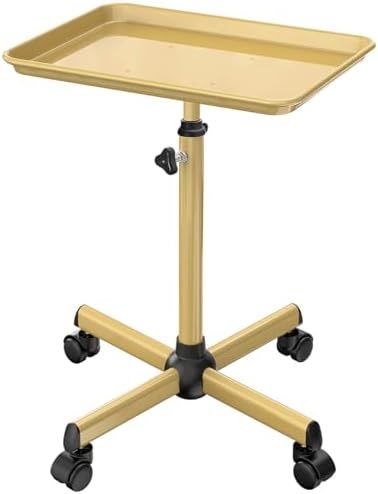 Salon Tray Cart Metal Tattoo Tray Height Adjustable Spa Service Trolley by LWADALN