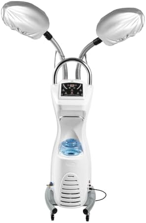 7 in 1 Professional Stand Hair Steamer Hair Dryer, 700W Freestanding Hair Salon Dryer Hair Dryer Hooded Hair Treatment Floor Rolling with Wheels, Perming Hairdress Salon SPA Machine by BJTDLLX