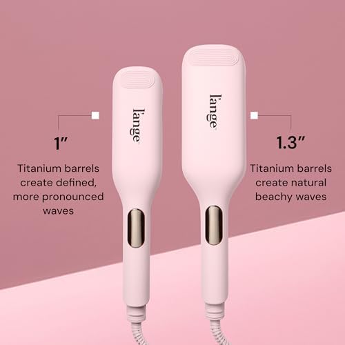 L'ANGE Hair SculptWaver Titanium Deep Wave | 1.3 Inch Hair Crimper for Effortless Beach Waves | 3 Barrel Hair Waver with Adjustable Heat | Dual Voltage & Smart Timer | Blush - Large - Image 3