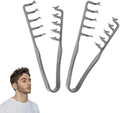 Texture Comb, Volumizing Fluffy Texture Styling Comb for Men and Women, Wide-Tooth Texturizing Styling Tool for Volume & Fringe Parting, Grey & Grey (2pcs) by Unknown
