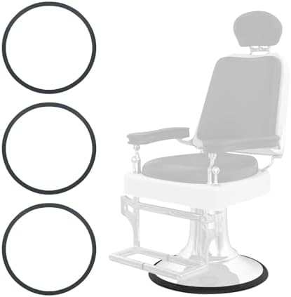 MoyRetty 3Pcs Salon Chair Rubber Base Ring, Salon Equipment Floor Protective Rubber Ring Gasket,Hydraulic Styling Chair Round Rubber Base by MoyRetty