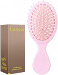 Mini Hair Bursh for Women Girls, Protable Travel Size Hair Brush for Pockets Purse backpack, Mini Detangler Brush for All Hair Types, Small Hair Brush for Detangling(Pink) by aestheticspracticality