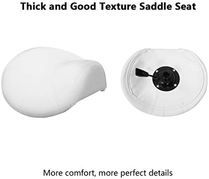 Antlu Saddle Stool Rolling Chair for Office Massage Salon Technician Kitchen Spa Drafting,Adjustable Hydraulic with Wheels (Without Backrest, White) - Image 6