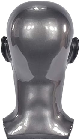 Ba Sha PVC Mannequin Head Black Male Manikin Dummy Stand Model Display Hat Scarf Wigs Hair Glasses Hat Beauty Styling Tool with Mount Hole L30HH - Image 5