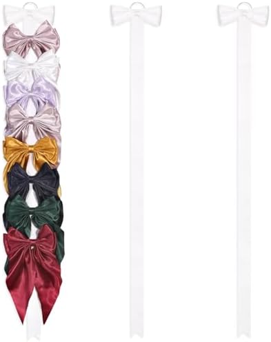 3 PCS Bow Holder for Girls Hair Bows, Ribbon Hair Clip Oraganizer Hair Barrettes Storage for Women,Wall Hanging Alligator Clip Hair Accessories Organizer Bedroom College Dorm Decor (White) by AOFLLU