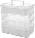 CraftGenes Craft Organizer, 4 Tier Storage Box with Removable Trays, White by CraftGenesTools