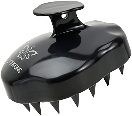URTHEONE Scalp Massager Shampoo Brush, Soft Silicone Scrub Brush, Relax Scalp, Reduce Dandruff, Promote Hair Growth, Scalp Scrubber for Wet/Dry Hair, Shower Care Tool (Black) by URTHEONE