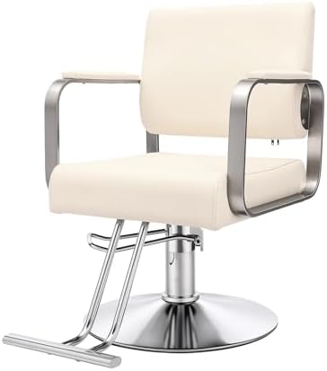 Barber Salon Chair for Hair Stylist w/Hydraulic Pump,360°Swivel by Titunjian