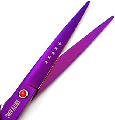 7.0 Inches Professional Hair Cutting thinning Scissors Set with Razor (Violet) - Image 7