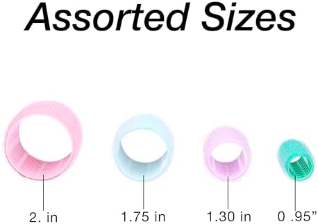 24pc Pastel Colored Self-Grip Velcro Hair Rollers Set - Assorted Sizes - Image 6