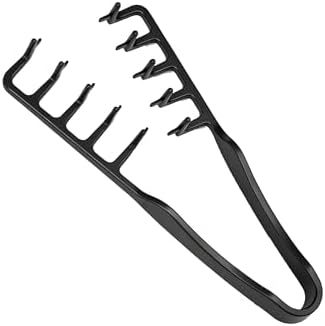 Texture Comb Volumizing Comb, Volumizing Fluffy Texture Styling Comb for Men and Women, Maximum Root Lift Tool, Non-Slip Grip, ABS Plastic with Textured Grip Tool (Black) by Unknown