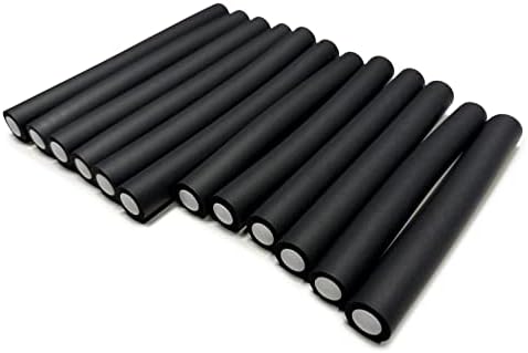 My Beauty Spot Flexi Rods Foam Hair Rollers 3/4" 5/8" and 1" Diameter Professional Salon Quality 12 Pcs Rubber Hair Rollers for Long, Medium and Short Hair (Grey) - Image 6