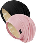2Pcs Satin Lined Bonnet for Sleeping for Women Men by DUOMODRAGON