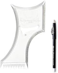 The Cut Buddy PLUS Beard Shaping Tool, Clear Template with Built-in Comb and Bonus Pencil, Ideal for Hairline, Beard, and Mustache Trimming by TheCutBuddy