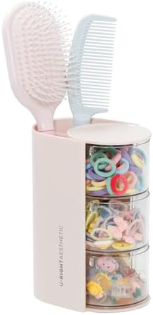 FABROK 3-Layer Hair Accessories Organizer for Girls, Pink by FABROK