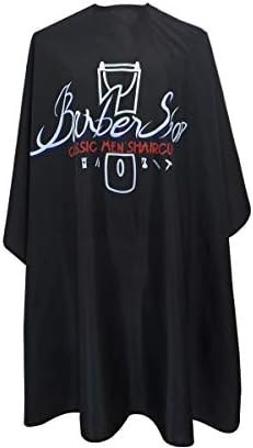 Pelocapa Barber Cape for Men, Haircut Cape with Snaps, Professional Salon Cutting Cape, Large Waterproof Hairdressing Cape Gown Apron for Hairstylist- 63”× 56”(Barbershop Pattern) by Pelocapa
