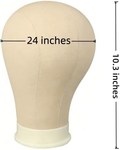Block Canvas Wig Mannequin Head with Stand for Wigs Making - Image 3