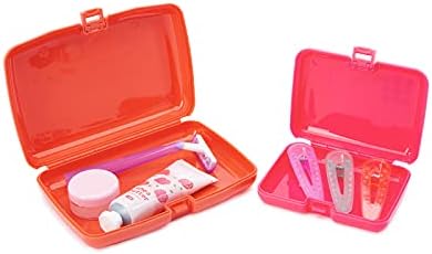 Caboodles Care Pack and Lil Bit Set | Mini Cosmetic Storage for Purse With Snap-Tight Latch, Hot Pink & Orange - Image 3