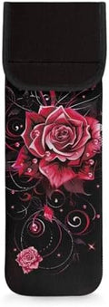 Ohuysud Rose Print Curling Iron Holder Bag Heat Resistant Neoprene Curling Iron Storage Bag Portable Straightener Holder Bag Hair Tools Travel Case Bag Hair Accessories Organizer by Unknown