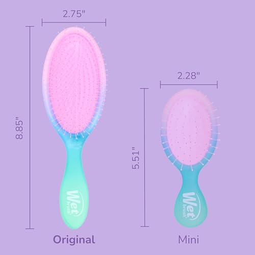 Wet Brush Original Detangler Hair Brush, Soft, Flexible Bristles Gently Detangle All Hair Types, Works on Wet or Dry Strands, Ergonomic Handle, Reduces Breakage, Limited Edition, Electric Sky Purple - Image 4