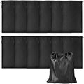 GONGKANGYUAN 12 Pcs Satin Wig Bags with Drawstring Satin Bag for Packaging Hair Extensions Wigs Soft Silk Pouches Hair Tools Storage Bags for Home and Salon (Black) by GONGKANGYUAN