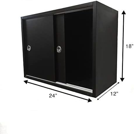 Towel Cabinet Storage with Sliding Doors Wall Mounted 24 inches Long 18 inches High and 12 inches deepTLC-TC - Image 2