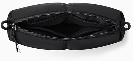 Comfyable Puffy Electronics Organizer Travel Case, Cute Tech Pouch for Women Men, Cable Storage Bag for Charger, Phone, Power Bank, Cord, Compact Tech Accessories Pouch, Black - Image 4
