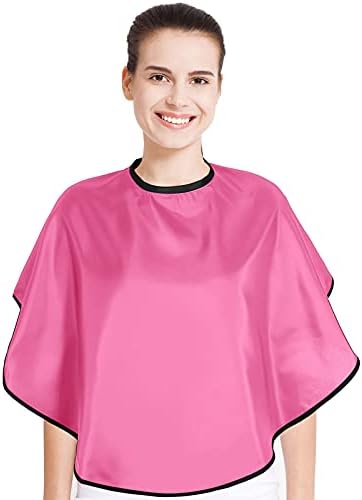 Geyoga Short Makeup Cape for Women Men Mini Haircut Cape, Pink, 1 Pcs by Geyoga