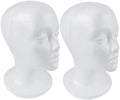SHANY Styrofoam Model Heads ,Hat Wig Foam Mannequin Female Wig Head Stand ,Mannequin Head for wigs , Wig Holder - Round Base , 11 Inches Female Mannequin Head -2 Pieces by SHANYCosmetics