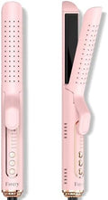 Farery Chill Set Soft-Air Curling Iron: Gentle Soft Air for Quick Styling & Long-Lasting Curls, Lock in Style with Cooling Air Vents, 2-in-1 Hair Straightener & Curler with Upgraded Long Barrel, Pink by FARERY