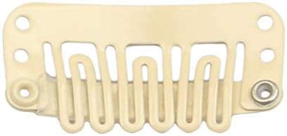 20pcs Snap Clips for Hair Extenisons U-Shaped Wig Clips, Beige Color - Image 4