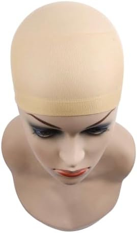 YANTAISIYU 6 Pieces Stocking Wig Caps for Lace Front Wigs Nylon Mesh Wig Cap for Women (Beige) - Image 2