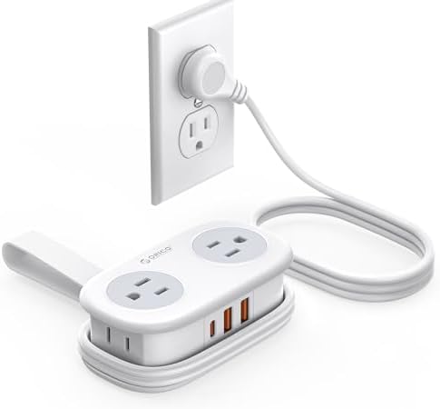 ORICO PD 20W USB-C Travel Power Strip with 4 AC Outlets 3 USB Ports by ORICO