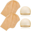 OCTERIC 2/4/6/8/10 Pcs Latex Bald Cap for Halloween, Realistic Bald Cover with Nylon Wig Cap for Cosplay Party Costume Makeup by OCTERIC
