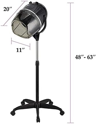 Beautystyle Professional Hair Dryer Stand Bonnet Portable Height Adjustable Hair Dryer Hooded with Rolling Base - Image 4