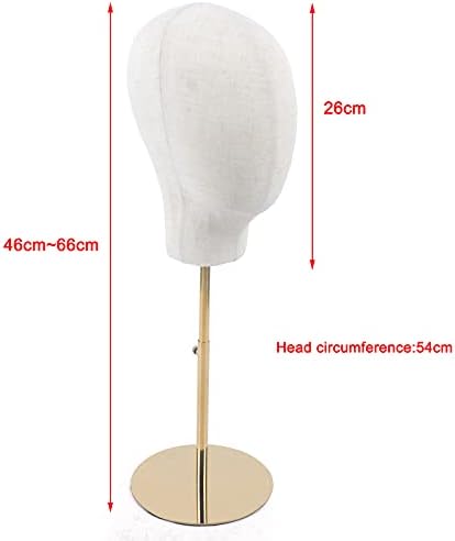 Head Mannequin Stand Adjustable Mannequin Head, 21Inch Hats Display Stand, Height 18-26In Hat Display Mannequin Head For Displaying Wigs, Hats, Headscarves, Hair Bands - Image 7