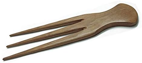 Plai Na Afro Pick Comb for African Hair | Wooden Parting Comb for Braiding & Cornrows - Image 5
