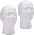 Foraineam 2 Pack Male Foam Head 11 Inch Man Mannequin Manikin Foam Heads Wig Display Holder Hats Glasses Display Stand by Foraineam