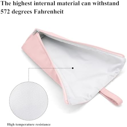 Hair Tools Travel Bag for T3 SinglePass Curl X, Heat Resistant Curling Iron Case for Bio Ionic, Hair Tool Organizer for Home and Travel (Pink) - Image 2