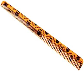 Pegasus Skulleto 302, 7in Hard Rubber Barber Comb with Extra Fine Teeth, Seamless, Smooth Edges, Anti Static, Heat and Chemically Resistant, Wet Hair, Everyday Grooming Comb | Peines de goma dura - Gold - Image 2