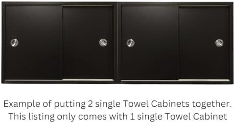 Towel Cabinet Storage with Sliding Doors Wall Mounted 24 inches Long 18 inches High and 12 inches deepTLC-TC - Image 4