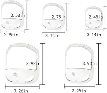 Beard Shaper Goatee Mustache Grooming Tool Face Hair Styling Template for Man - Transparent - 5 PCS/Set (Transparent) - Image 2