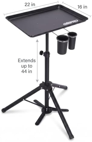 G&BPRO PRO Ready Tray, Portable Barber Tray with Adjustable Tripod Base for Barbers, Hairstylists & Makeup Artists, Professional Salon Tool Organizer with Carry Bag - Image 2