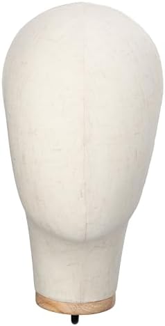 Mannequin Head, Wall Mount Wig Head, Wall Mounted Canvas Mannequin Head Stand for Wigs, Wall Mount Chrome Wig Head Holder, Stylish Mannequin Head Stand Durable Wig Holder for Hats ( White ) - Image 3